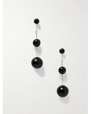Sophie Buhai Boucles D'Oreilles En Argent Et Onyx - Neutre