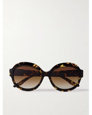 Barton Perreira Orleandra Round-Frame Acetate Sunglasses - Black