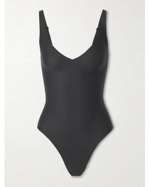 Skims Body Unlined Plunge Thong Bodysuit – Onyx – String-Body - Schwarz