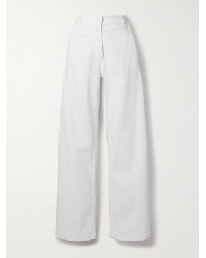 Another Tomorrow Mid-Rise Straight-Leg Organic Jeans - White