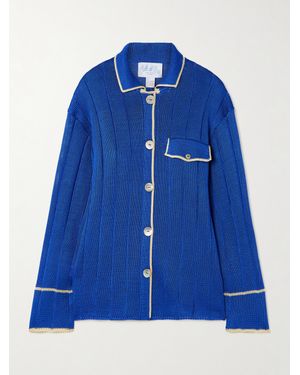 Calle Del Mar Ribbed-Knit Shirt - Blue