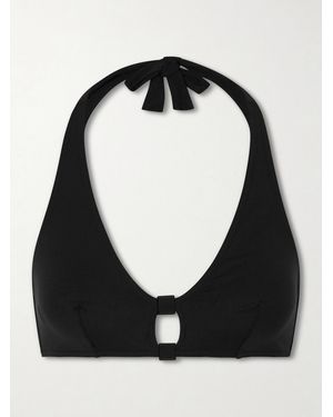 Eres Float Embellished Halterneck Bikini Top - Black