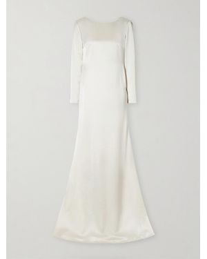 Ilkyaz Ozel Isthar Satin Gown - White
