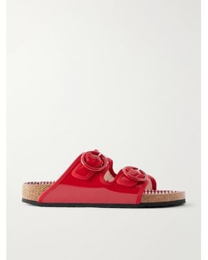 Birkenstock Repetto Buckle-Detail Patent Leather Sandals - Red