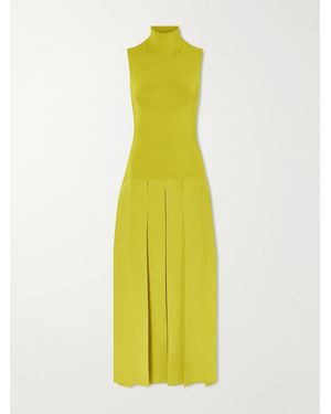 Alaïa Knitted Jersey Maxi Dress - Yellow