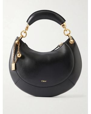 Chloé Banana Leather Shoulder Bag - Black