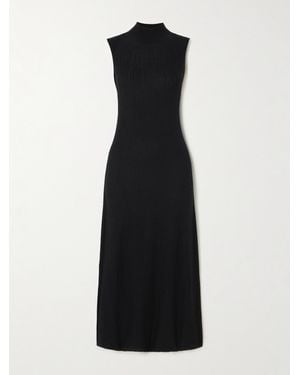 JOSEPH Wool And Silk-Blend Maxi Dress - Black
