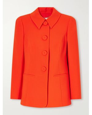 Carolina Herrera Stretch Wool-Blend Twill Jacket - Red