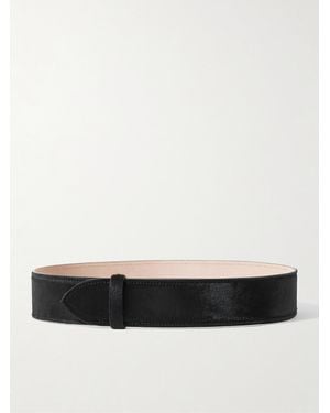 KHAITE Theo Calf Hair Waist Belt - White