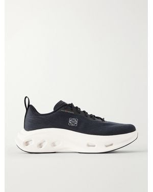 Loewe On Cloudtilt Logo-Appliquéd Embroidered Mesh Trainers - Blue