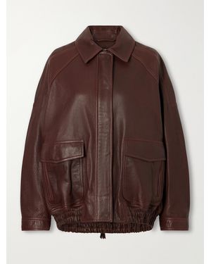 Rohe Textured-Leather Jacket - Brown