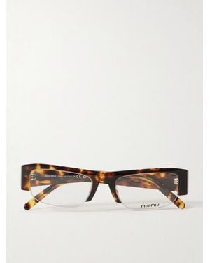Miu Miu Vedette Square-Frame Acetate Sunglasses - Multicolor