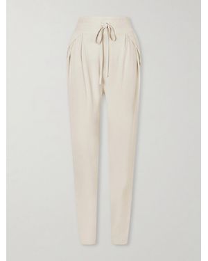 Sharon Wauchob The Vardar Silk-Blend Straight-Leg Pants - White