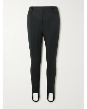 Jean Paul Gaultier Wool-Blend Twill Leggings - Black