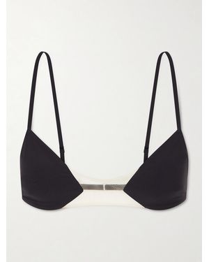 Rick Owens Tulle-Trimmed Bra - Black