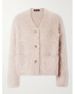 Loro Piana Cherry Hill Mohair And Cashmere-Blend Cardigan - Natural