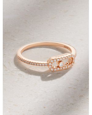 Messika Move Uno 18-Karat Rose Diamond Ring - Gray