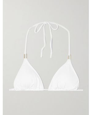 Melissa Odabash Cancun Embellished Triangle Bikini Top - White