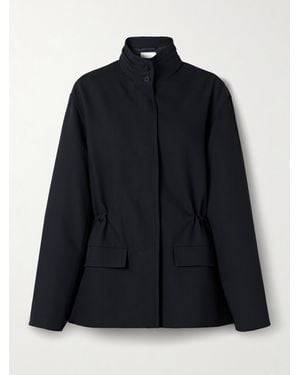 The Row Tanera Jacke Aus Wollgabardine Mit Kapuze - Schwarz