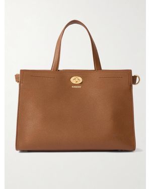 Burberry Textured-Leather Tote - Brown