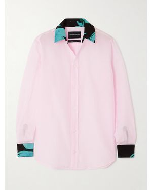 Louisa Ballou Hemd Aus Einer Baumwoll-Seidenmischung Mit Prints - Pink