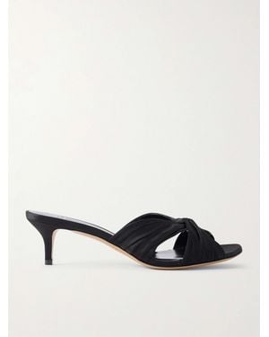 Le Monde Beryl Antonia Satin Mules - Black