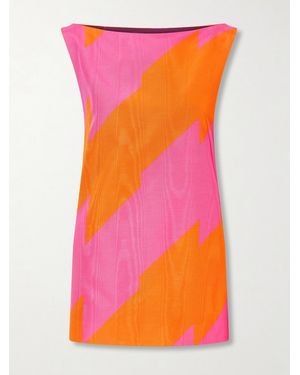 Dries Van Noten Striped Cotton-Blend Duchesse-Satin Mini Dress - Pink