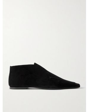 TOTEME The Desert Suede Ankle Boots - Black