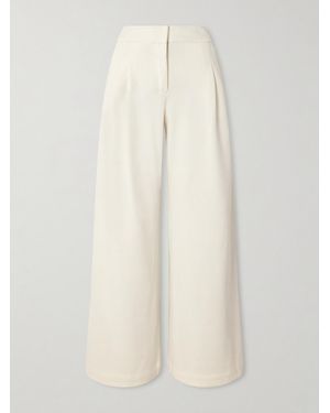Proenza Schouler Rosalie Cordhose Mit Weitem Bein Und Falten - Weiß
