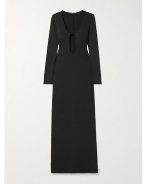 Kiki de Montparnasse Echauffe Cutout Stretch-Jersey Gown - Black