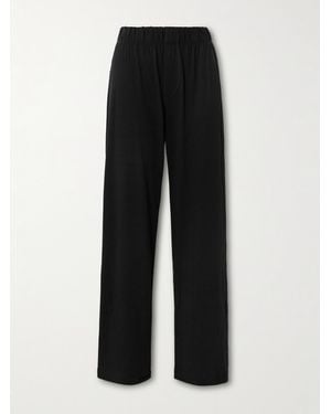 ÉTERNE Lounge Hose Mit Geradem Bein Aus Jersey Aus Einer Baumwoll-Modalmischung - Schwarz