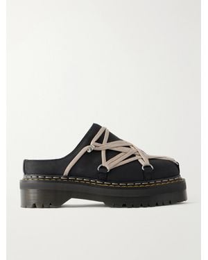 Rick Owens Dr. Martens Nubuck Mules - Black