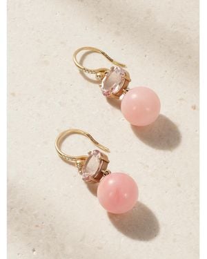 Irene Neuwirth Gumball 18-Karat Rose, Morganite, Opal And Diamond Earrings - Natural