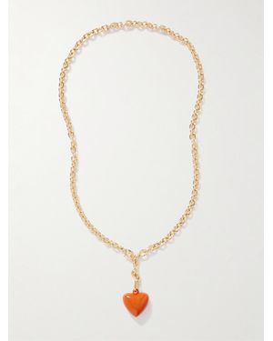 Roxanne Assoulin The Mini Puffy Heart-Tone Necklace - White