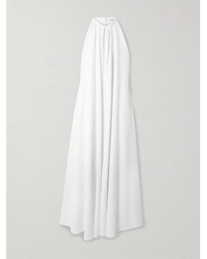 Givenchy Open-Back Draped Cady Halterneck Maxi Dress - White