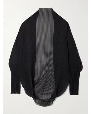 Max Mara Vesuvio Cape Aus Plissiertem Tüll - Schwarz