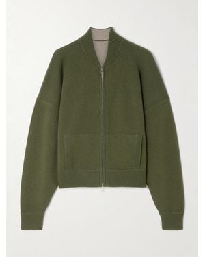 arch4 New Jace Cashmere Zip-Up Cardigan - Vert