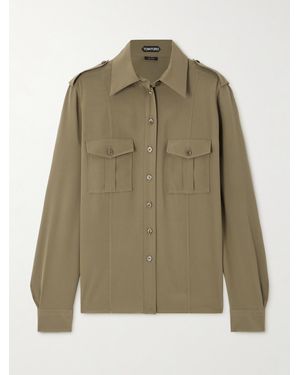 Tom Ford Silk Crepe De Chine Shirt - Green