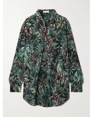 Rabanne Printed Silk Shirt - Green