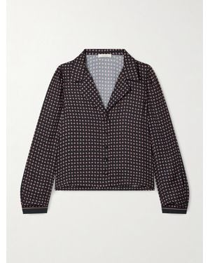 Doen Juliana Bluse Aus Einer Seidenmischung Mit Paisley-Muster - Schwarz