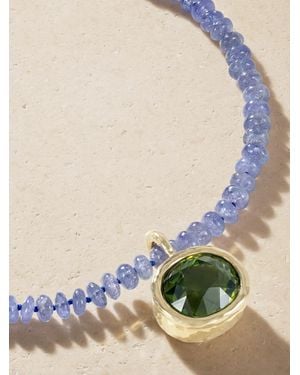 Octavia Elizabeth Hidden Gem 18-Karat, Tanzanite And Tourmaline Necklace - Green