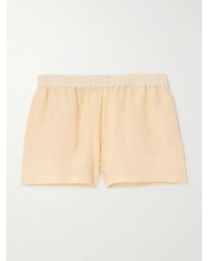 ショーツ GIVENCHY CREAM SILK BLEND SHORTS Givenchy Cream Silk Blend Shorts | Balardi