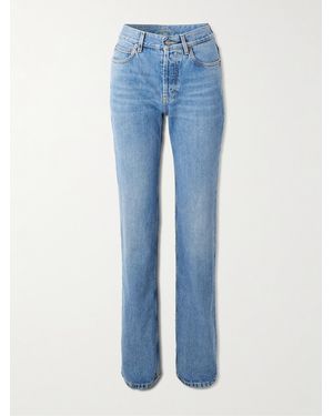 Saint Laurent Nico Mid-Rise Straight-Leg Jeans - Blue