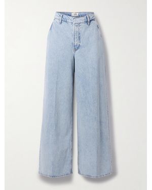 FRAME The Wide Trouser Hoch Sitzende Jeans Mit Weitem Bein Aus Bio-Denim - Blau