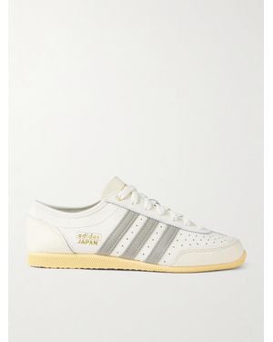 adidas Originals Japan Decon W Perforated Suede-Trimmed Leather Trainers - Natural