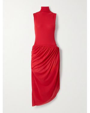 Christopher Esber Cutout Draped Stretch-Jersey Maxi Dress - Red