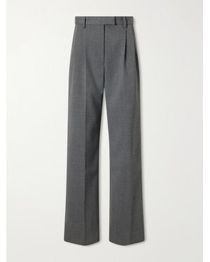 Almala Amel Woven High-Rise Straight-Leg Trousers - Grey