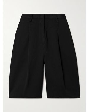 Matteau Shorts Aus Twill Aus Einer Biobaumwollmischung Mit Bundfalten - Schwarz