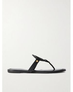 Tory Burch Miller Cutout Leather Sandals - Black