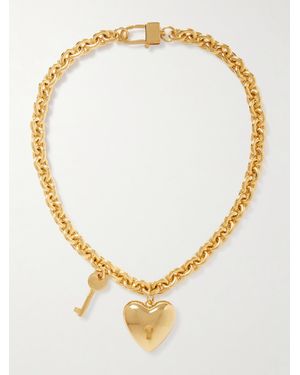 Joolz by Martha Calvo Heart Lock And Key Vergoldete Kette - Mettallic